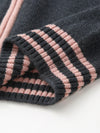 COMOBOCA 100% Wool Kid's Cable Knit Zip Up Coat