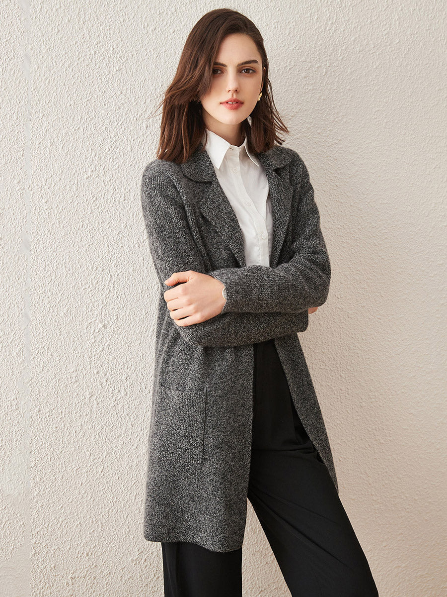 COMOBOCA GREY 100% Cashmere Women's versatile and stylish Coat