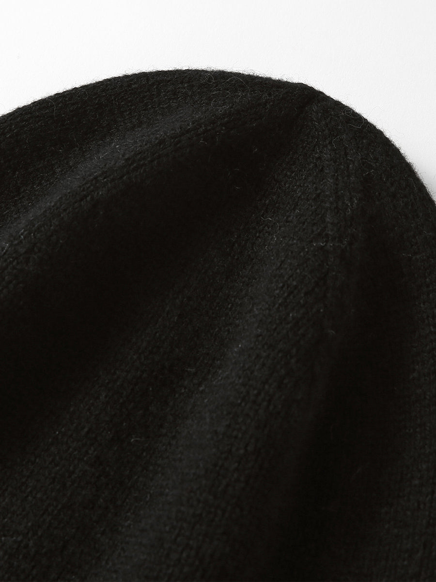 COMOBOCA 100% Wool Women's Double Layered Knit Beanie