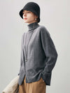 COMOBOCA 100% Cashmere Women's Asymmetric Turtleneck Sweater