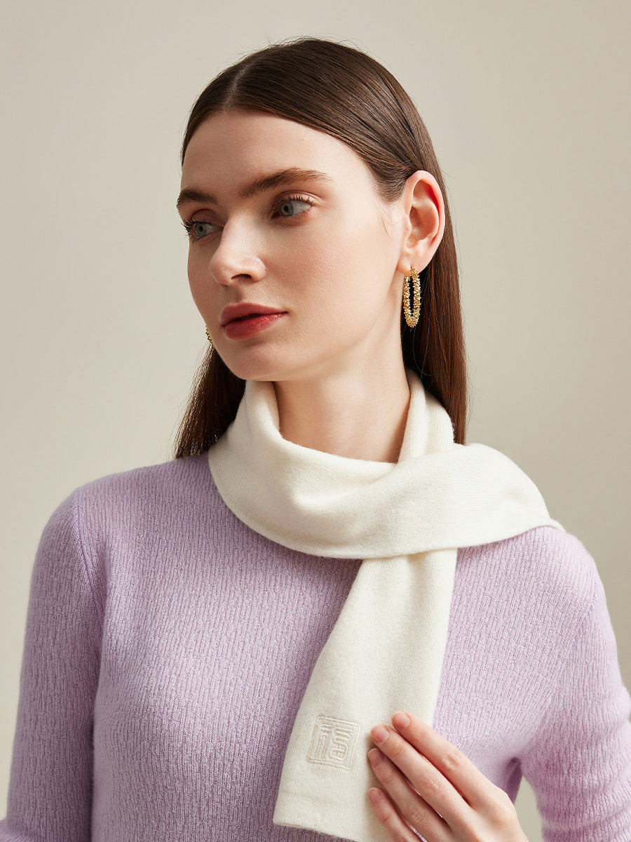 COMOBOCA 100% Cashmere Women's Embroidered Scarf