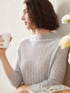 COMOBOCA Women's Ribbed Mock Neck Knit Sweater