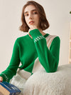 COMOBOCA 100% Cashmere Women's Round Neck Knit Sweater
