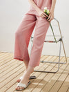 COMOBOCA Women's Elastic Waistband Crinkled Wide Leg Pants