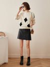 COMOBOCA 100% Cashmere Women's Sweater with Gold&Silver Threads