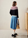 COMOBOCA 100% Cashmere Women's Fair Isle Knit Sweater