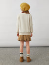 COMOBOCA 100% Wool Kids' Colorful Buttons Argyle Cardigan