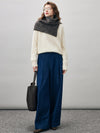 COMOBOCA 100% Wool Women's Knit Button Neck Warmer Shawl