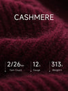 COMOBOCA 100% Cashmere Women's Ribbed Knit Hoodie