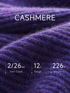 COMOBOCA 100% Cashmere Women's Ribbed Round Neck Sweater
