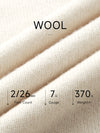 COMOBOCA 100% Wool Women's Contrast Trim Knit Sweater