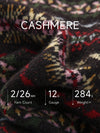 COMOBOCA 100% Cashmere Women's Fair Isle Turtleneck Sweater