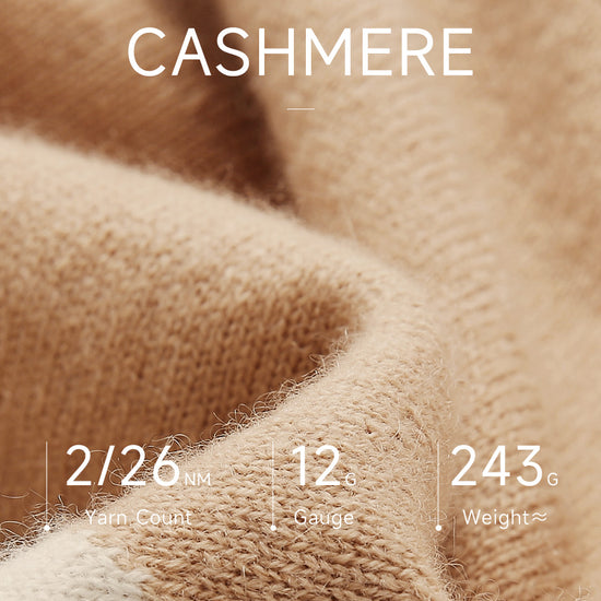 COMOBOCA 100% Cashmere Women's Color Block Turtleneck Sweater