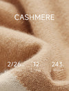 COMOBOCA 100% Cashmere Women's Color Block Turtleneck Sweater