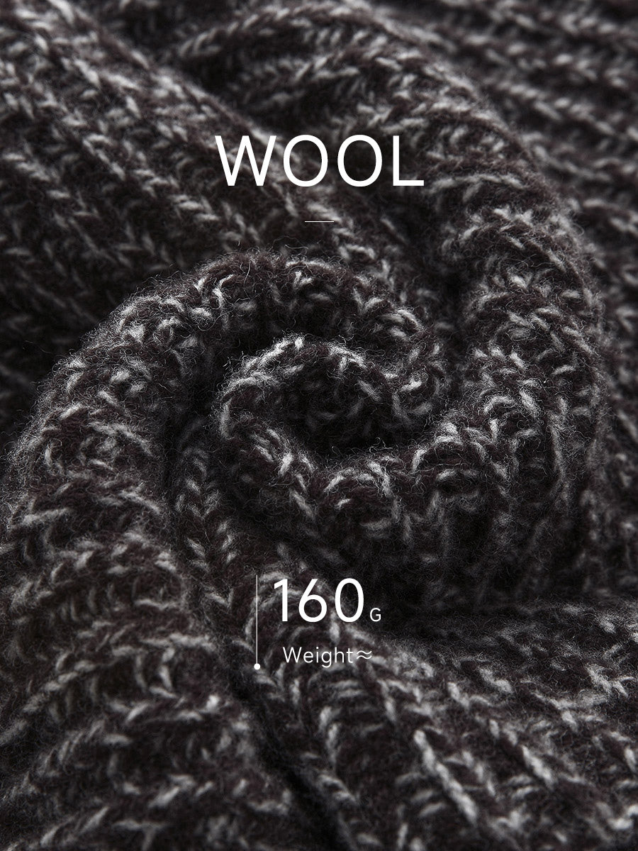 COMOBOCA 100% Wool Women's Knit Button Neck Warmer Shawl