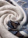 COMOBOCA 100% Cashmere Women's Mock Neck Fair Isle Cable Knit Sweater