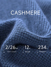 COMOBOCA 100% Cashmere Women's Crew Neck Fish Scale Inlay Sweater