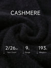 COMOBOCA 100% Cashmere Women's Color Accented Knit Pullover Sweater