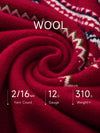 COMOBOCA 100% Wool Women's Fair Isle Sweater
