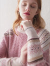 100% Cashmere Women's Intricate Sleeve Knit Sweater