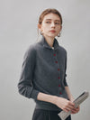 100% Cashmere Women's Turtleneck Button Front Knit Cardigan