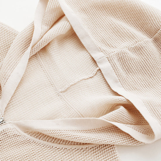 COMOBOCA Women's Sheer Mesh Hooded Zip Up Cardigan