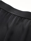 Women's solid color A-line skirt, mulberry silk blend woven