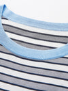 COMOBOCA Women's Embroidery Striped Knit Top