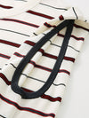 Women's Silk-Cotton Striped Crew Neck Sleeveless Knit Vest