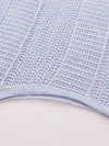 Women's Linen Blend Crew Neck Pointelle Knit Sleeveless Vest