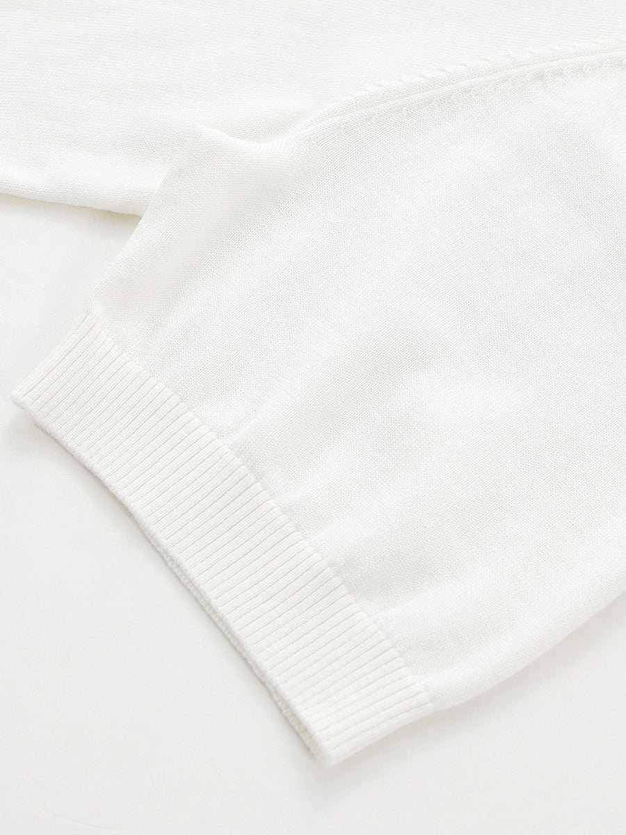 COMOBOCA Women's Rhinestone Trim Knit T-Shirt