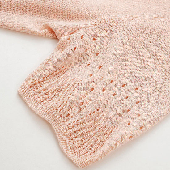 COMOBOCA Women's Sheer Openwork Knit T-Shirt