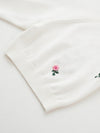 COMOBOCA Women's Floral Embroidery Knit T-Shirt