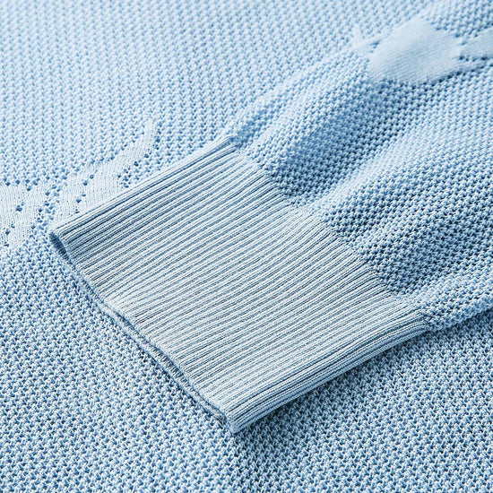 COMOBOCA Women's Pet Pointelle Knit Round Neck Cardigan