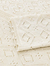 COMOBOCA Women's Diamond Pointelle Knit Sweater