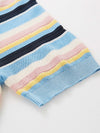 COMOBOCA Women's Multi-Color Stripe Knit T-Shirt