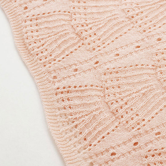 COMOBOCA Women's Sheer Openwork Knit T-Shirt