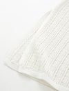 COMOBOCA Women's Openwork Side Slit Knit Top