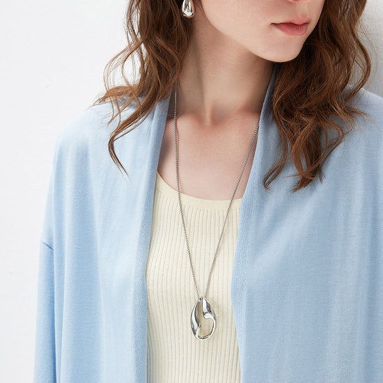 COMOBOCA Women's Open Front Knit Cardigan