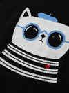 COMOBOCA Women's Cartoon Animal Intarsia Knit T-Shirt
