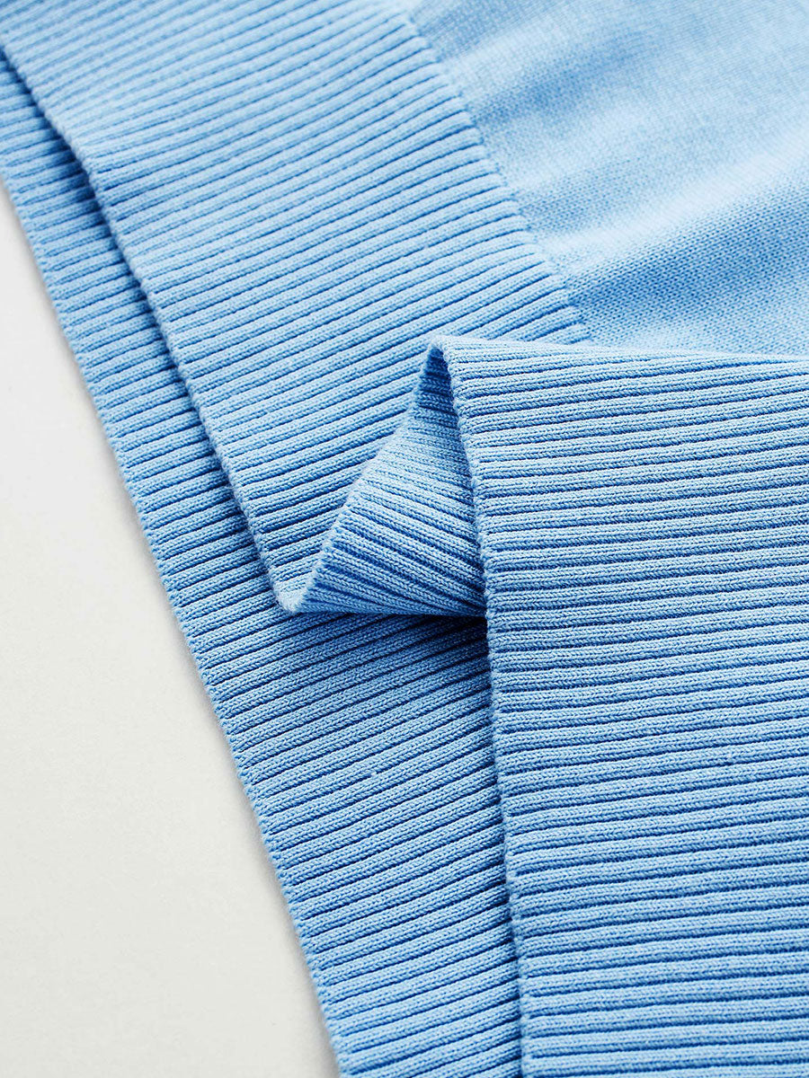 COMOBOCA Women's Lace Trim Collar Knit Polo T-Shirt