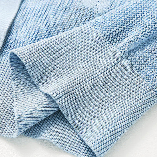 COMOBOCA Women's Pet Pointelle Knit Round Neck Cardigan