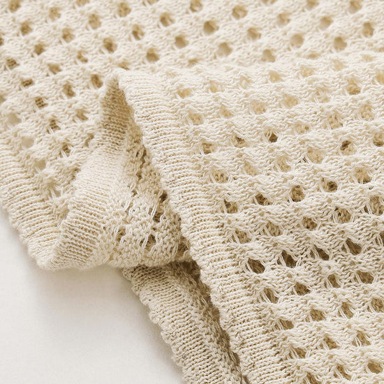 COMOBOCA Women's Sheer Mesh Knit Overpull Top