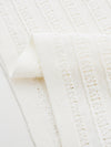 Women’s Round-Neck Linen Blend Hollow-Out Short Sleeve Knit T-Shirt