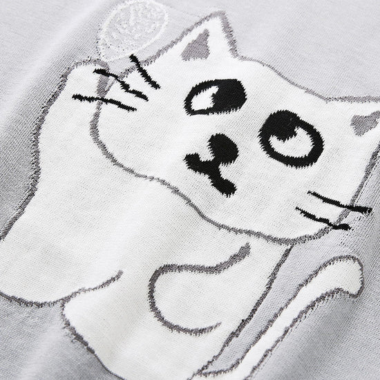 COMOBOCA Women's Cat And Tennis Intarsia Knit T-Shirt
