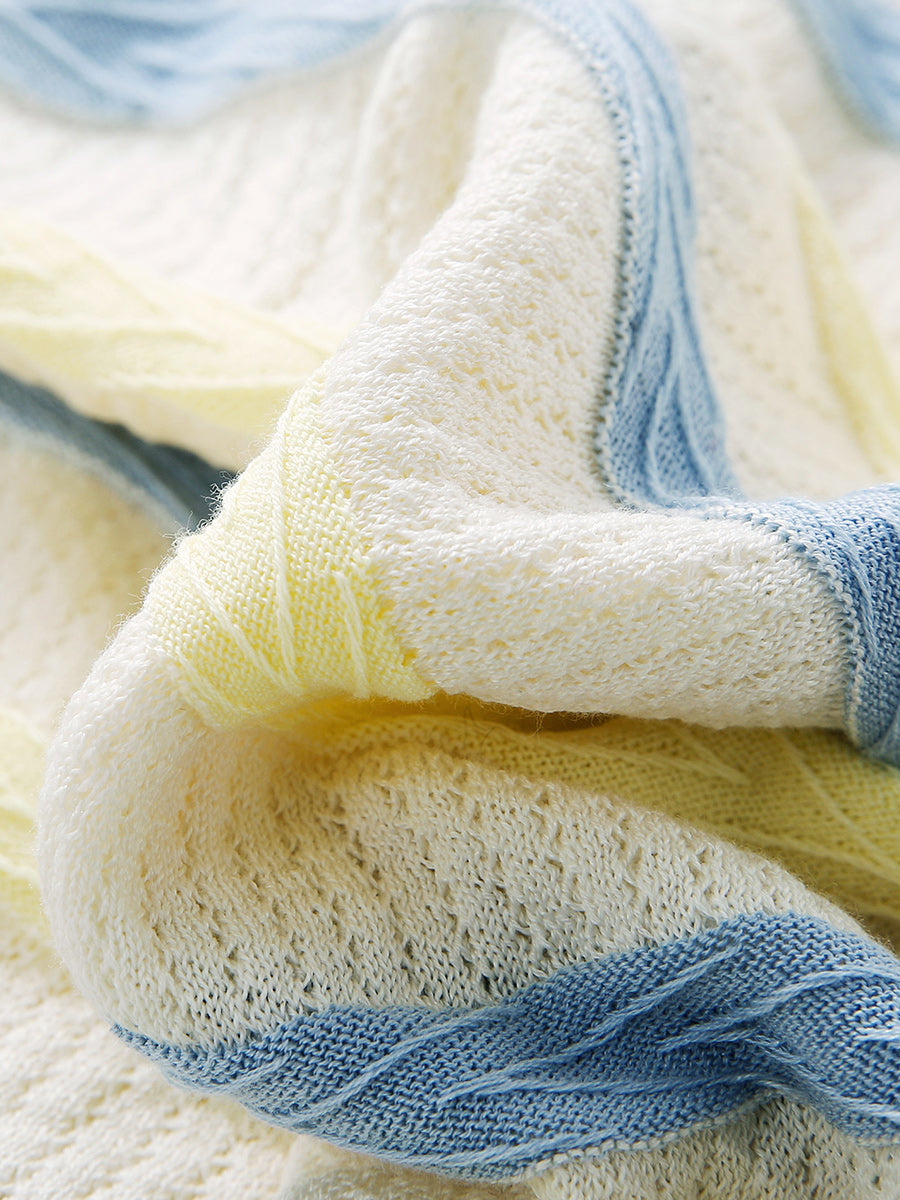 COMOBOCA Women's Striped Knit Cap Sleeve T-Shirt