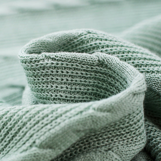 COMOBOCA Women's Cable Knit Embroidered Sweater