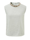 Women's Mock Neck Mulberry Silk Blend Vintage Sleeveless Vest