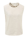 Women's Mock Neck Mulberry Silk Blend Vintage Sleeveless Vest