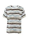 100% Mulberry Silk Women’s Vintage Print Round-Neck Short Sleeve T-Shirt